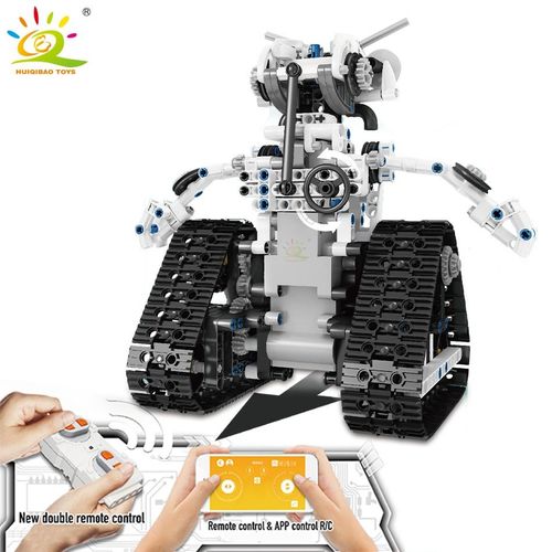 Jouets Créatifs 3 En 1 Pour Enfants, Blocs De Construction Robot Rc, Réservoir Télécommandé, Briques De Ville Militaire, 606 Pièces