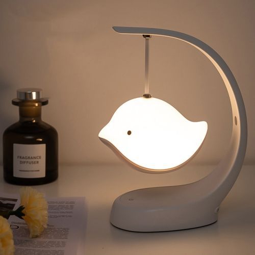 Lampe De Bureau Musicale Avec Haut-Parleur D'oiseau, Veilleuse De Chambre À Coucher, Style: Basique