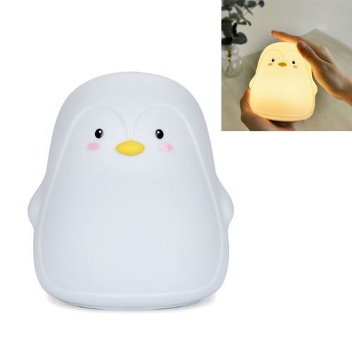 Pingouin Silicone Pat Veilleuse Enfants Lampe D'ambiance De Chevet (Gris)