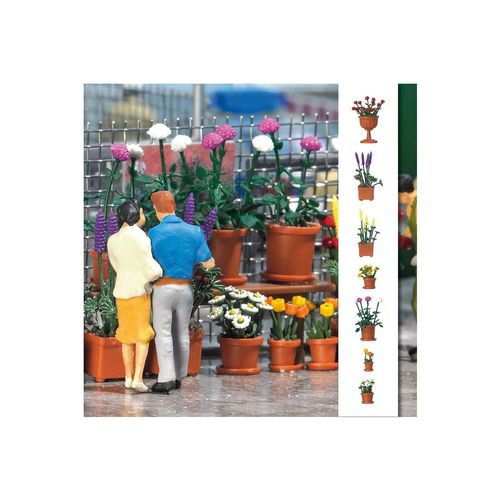 Modélisme : Set De Pots Avec Fleurs-Busch