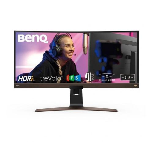 BenQ EW3880R - Écran LED - incurvé - 37.5" - 3840 x 1600 WQHD+ @ 60 Hz - IPS - 300 cd/m² - 1000:1 - HDR10 - 4 ms - 2xHDMI, DisplayPort, USB-C - haut-parleurs avec subwoofer - marron métallisé