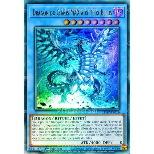 Carte Yu-Gi-Oh Lds2-Fr016 Dragon Du Chaos Max Aux Yeux Bleus - Vert Neuf Fr