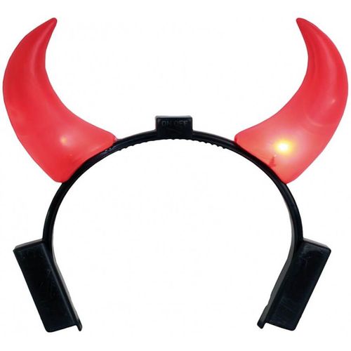 Diadème Diable Avec Cornes Lumineuses (Taille Unique Adulte)