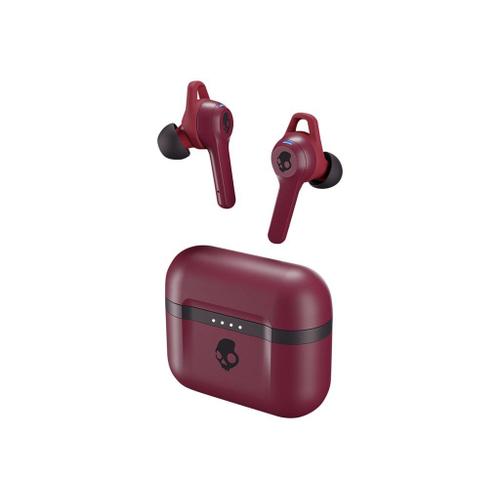 Skullcandy Indy Evo - Écouteurs sans fil avec micro - intra-auriculaire - Bluetooth - rouge profond
