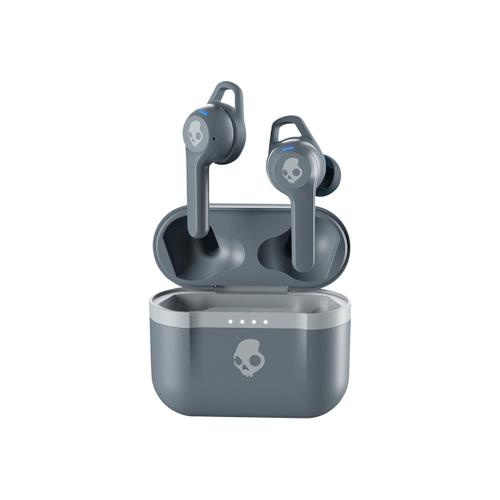 Skullcandy Indy Evo - Écouteurs sans fil avec micro - intra-auriculaire - Bluetooth - gris froid