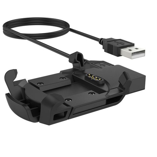 Chargeur, Cradle Base De Chargeur Station D'accueil Chargeur Pour Garmin Fenix 3 Hr / Fenix 3 / Quatix 3 Smart Watch, Avec Cable De Micro Usb, Noir