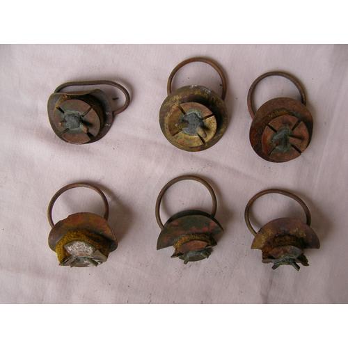 Ww1 France Lot De 6 Bouchons Francais Pour 75 Mm Relique De Combats Terrain 5