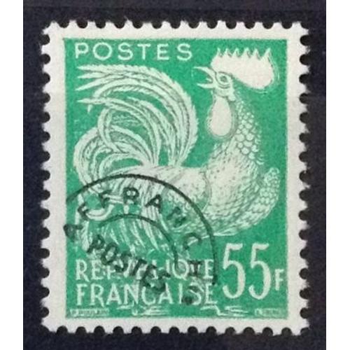 Préoblitéré Coq 55f Vert-Jaune (Impeccable N° 118) Neuf** Luxe (= Sans Trace De Charnière) - Cote 23,00 - France Année 1953 - Brn83 - N31762