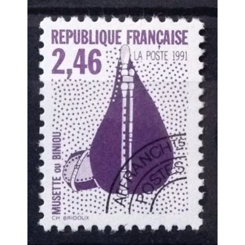 Préoblitéré Instruments De Musique 1992 - Musette Ou Biniou 2,46 - Dentelé 12 (Impeccable N° 216a) Neuf** Luxe (= Sans Trace De Charnière) - Cote 10,75 - France Année 1992 - Brn83 - N31768