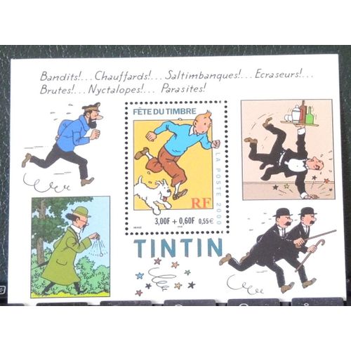 Bloc Timbres "Tintin" Année 2000 N° 28