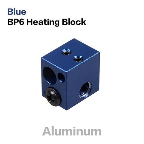 Blue HB Aluminum Nipseyteko, bloc chauffant BP6 PT100, chaussettes en Silicone pour MK8 E3D V5 V6 Hotend extrudeuse Kit