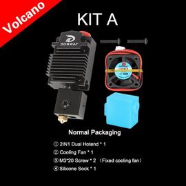 BP6 Direct KitB Only Hotend Nipseyteko partie d'imprimante 3D e3d V6 Hotend  Kit tout métal buse volcanique HotEnd Bowden Direct j-head support  ventilateur refroidissement 1.75mm