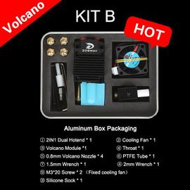 BP6 Direct KitB Only Hotend Nipseyteko partie d'imprimante 3D e3d V6 Hotend  Kit tout métal buse volcanique HotEnd Bowden Direct j-head support  ventilateur refroidissement 1.75mm