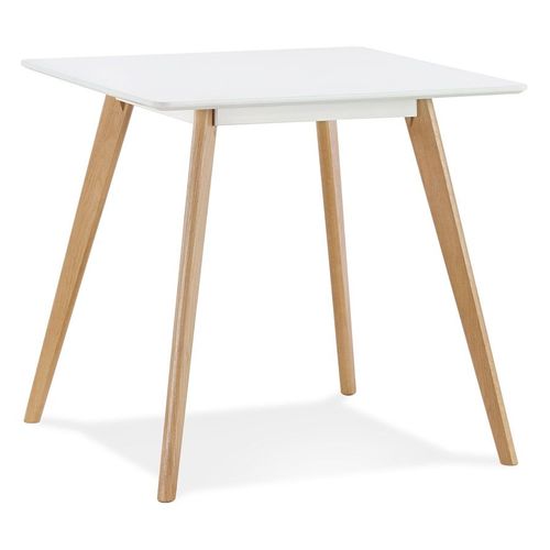 Petite Table À Diner 'genius' En Bois Finiton Blanche - 80x80 Cm