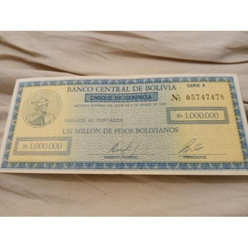 Billet 1000000 Bolivianos