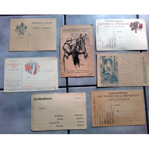 14-18 : Lot De 7 Carte-Lettres Originales De Poilu (1915 À 1918, Granier)