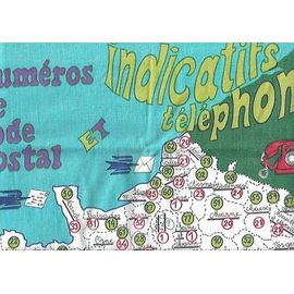 Torchon Numéros De Code Postal / Indicatifs De Téléphone