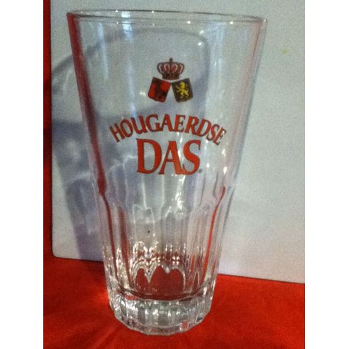 Verre À Bière Ancien "Hougaerdse Das - 33cl- Écusson Et Couronne- Fond Épais Et Cannelé
