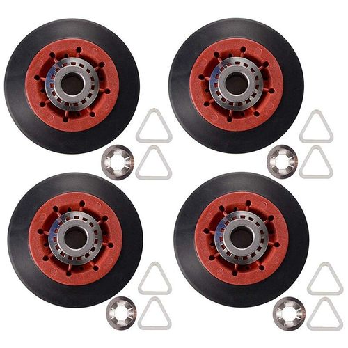 Rouleau de tambour pour sèche linge 8536974, compatible avec Whirlpool, Kenmore remplace 8536974, 8536973, W10314171, WPW10314173, PS11752609, 4 pièces