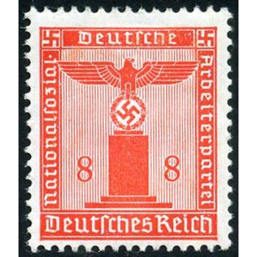 Allemagne, 3ème Reich 1942, Très Beau Timbre De Service Neuf** Luxe Yvert 121, Grand Aigle Et Croix Gammée, 8pf. Orange.