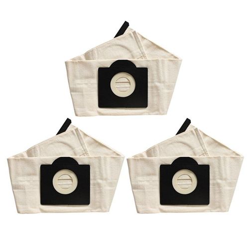 Sacs à poussière en tissu, 3 pièces, sacs d'aspirateur Karcher WD3 lavables