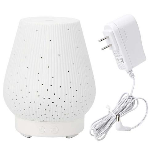 Humidificateur d'air ultrasonique silencieux en céramique, brumisateur hydratant, diffuseur d'huile essentielle, d'arôme de maison avec lampe LED