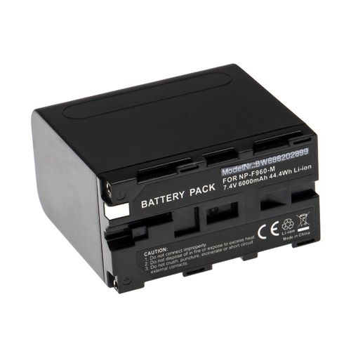 vhbw Batterie compatible avec Sony PBD-D50 DVD Player, PBD-V30 DVD Player, PLM-100 Glasstron appareil photo (6000mAh, 7,4V, Li-ion)