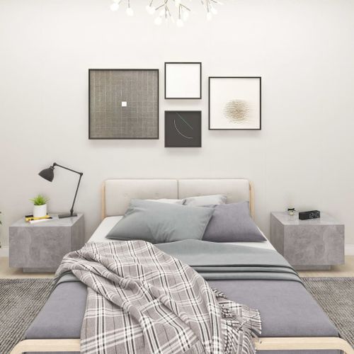 Vidaxl Table De Chevet Gris Béton 100x35x40 Cm Aggloméré