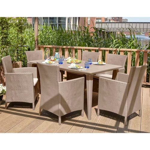 Allibert Chaises À Dîner De Jardin 2 Pcs Iowa Cappuccino