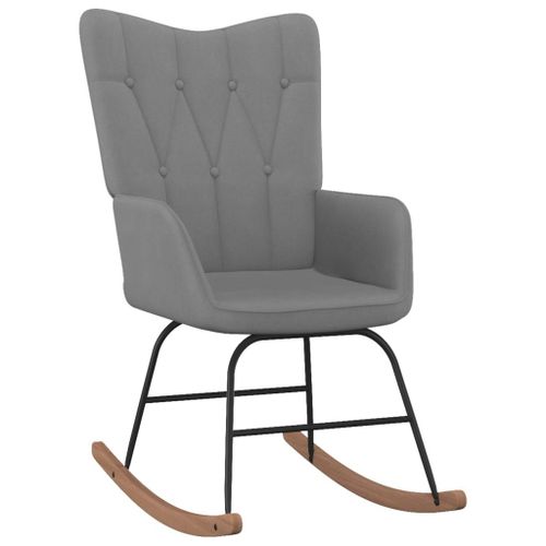 Vidaxl Chaise À Bascule Gris Foncé Tissu