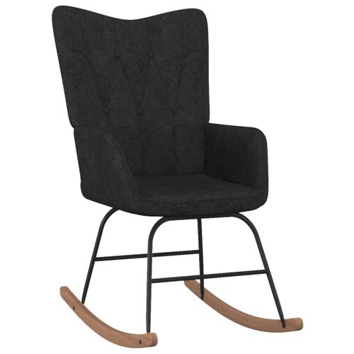 Vidaxl Chaise À Bascule Noir Tissu