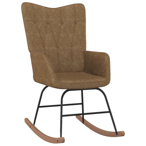 Vidaxl Chaise À Bascule Taupe Tissu