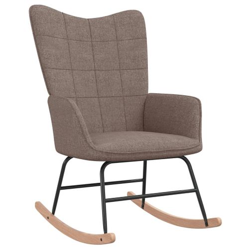 Vidaxl Chaise À Bascule Taupe Tissu