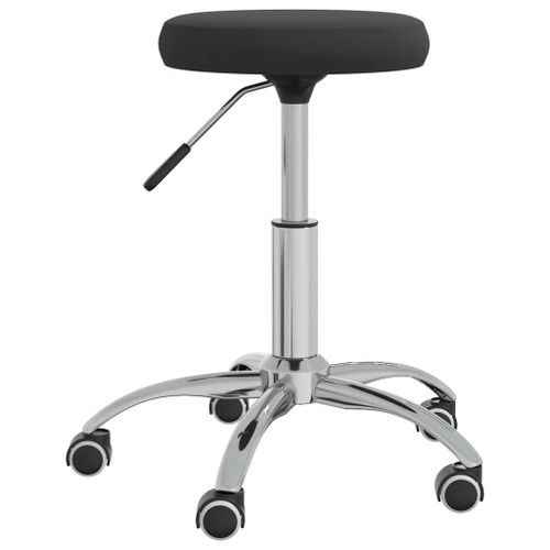 Vidaxl Chaise Pivotante De Bureau Noir Velours