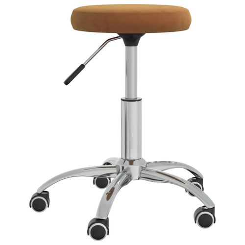 Vidaxl Chaise De Bureau Pivotante Marron Velours