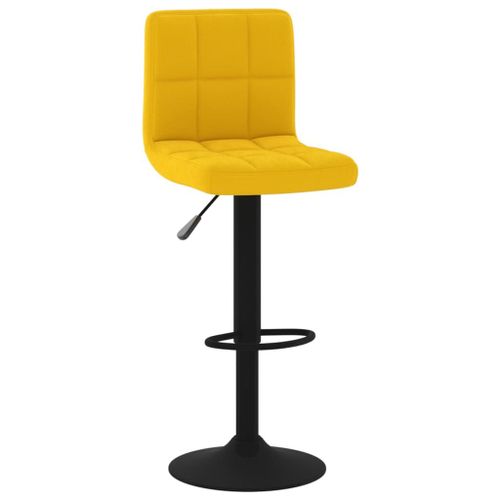 Vidaxl Tabouret De Bar Jaune Moutarde Velours