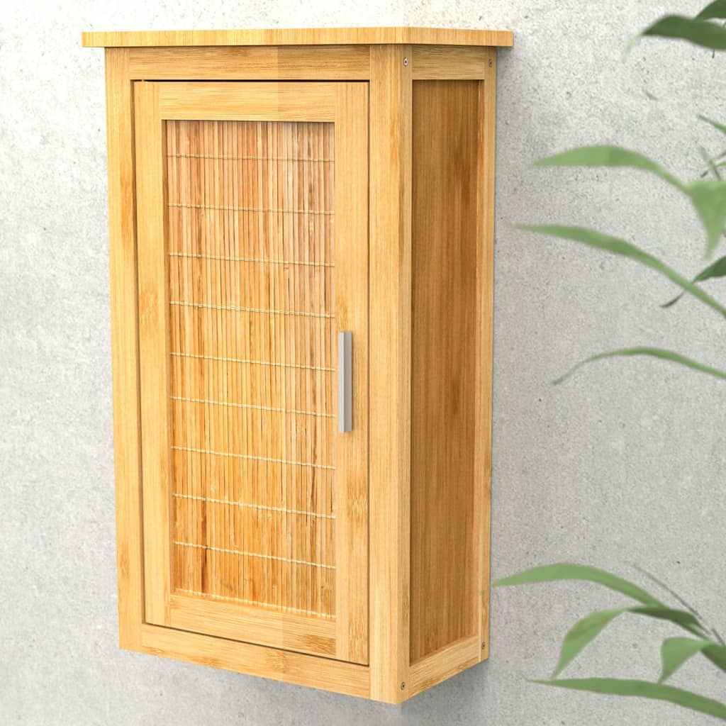 Eisl Armoire Haute Avec Porte Bambou 40x20x70 Cm