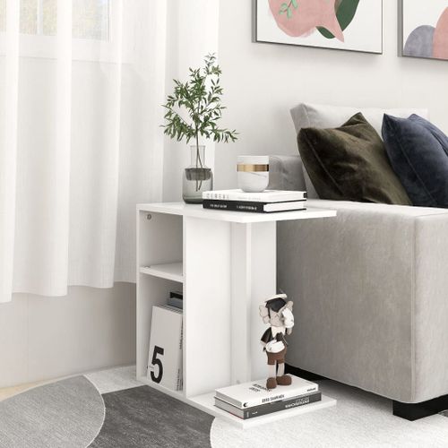 Vidaxl Table D'appoint Blanc 50x30x50 Cm Bois D’Ingénierie