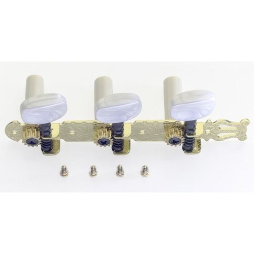 Stagg Sp-Mhcl-Gd - Mécaniques Standard 3 X 3, - Guitare Classique, Finition Dorée Avec Boutons Blancs