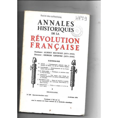 Annales Historiques De La Révolution Française