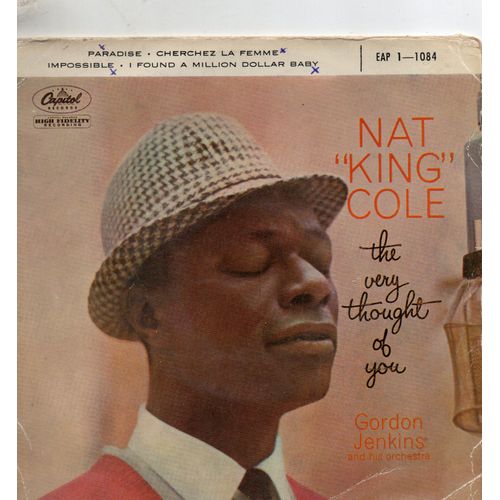 45 Tours Nat King Cole -The Very Thought Of You - Gordon Jenkins And His Orchestra Eap 1 - 1084 - Capitol Records