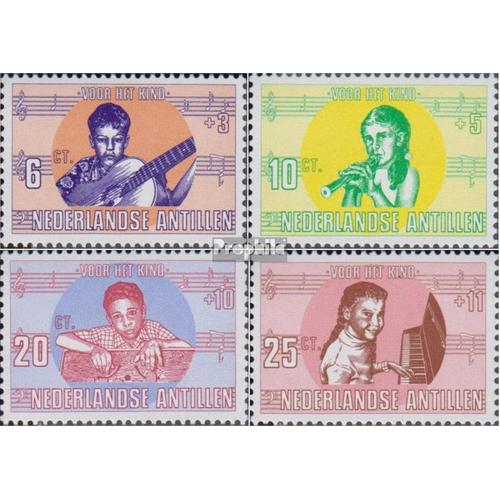 Néerlandais Antilles 210-213 (Complète Edition) Neuf Avec Gomme Originale 1969 Musiciens Enfants