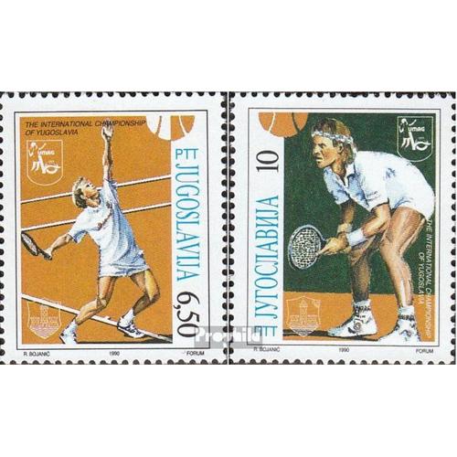 Yougoslavie 2419-2420 (Complète Edition) Oblitéré 1990 Tennis