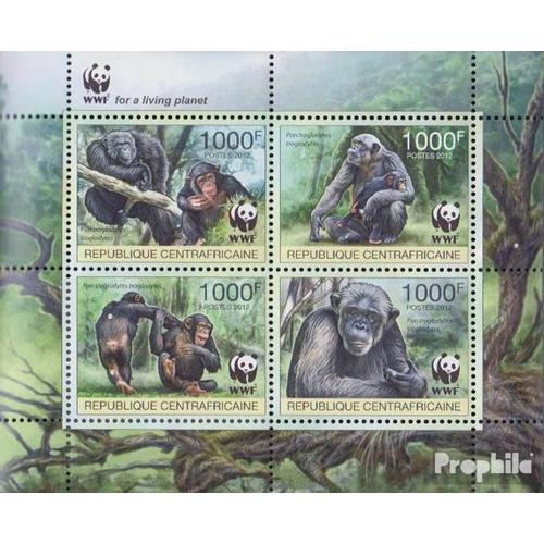 Afrique Centrale République 3682-3685 Bloc De Quatre (Complète Edition) Neuf Avec Gomme Originale 2012 Zentralafrikanischer Schimpanse