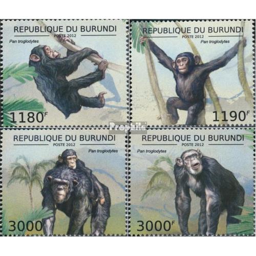 Burundi 2853-2856 (Complète Edition) Neuf Avec Gomme Originale 2012 Schimpanse