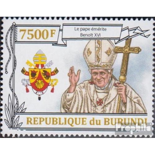 Burundi 3152 (Complète Edition) Neuf Avec Gomme Originale 2013 Pape Benoît Xvi.