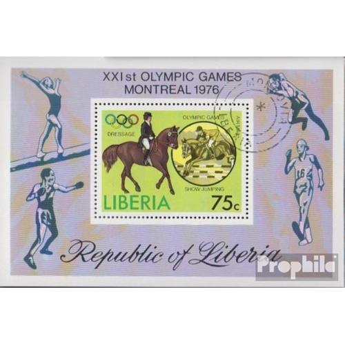 Liberia Bloc 80a (Complète Edition) Oblitéré 1976 Jeux Olympiques Été 76