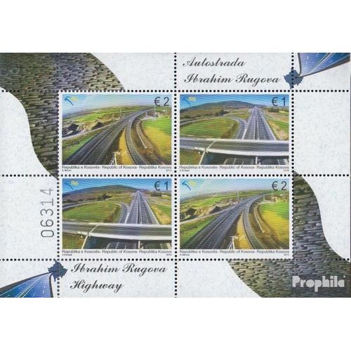 Kosovo Bloc 28 (Complète Edition) Neuf Avec Gomme Originale 2014 Autoroute