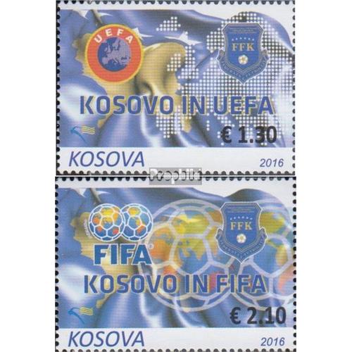 Kosovo 351-352 (Complète Edition) Neuf Avec Gomme Originale 2016 Accueil Kosovos Dans Uefa/ Fifa