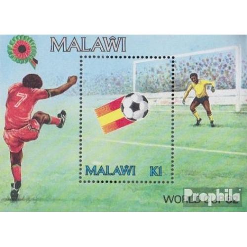 Malawi Bloc 60 (Complète Edition) Neuf Avec Gomme Originale 1982 Football Wm